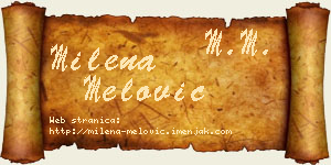 Milena Melović vizit kartica